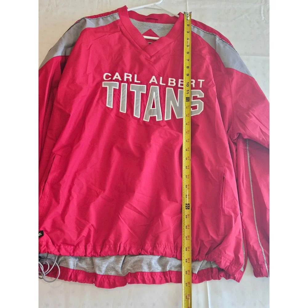 Holloway Carl Albert Titans Pullover Windbreaker Jacket Mens XL Red‎ Grey